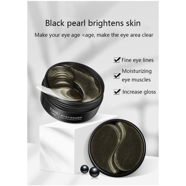 Senana MarinaUnder Eye Masks, Eye Lines And Moisturizing Eye Patches, Moisturizing, Nourishing, Improving Eye Bags, Dark Eye Circles, Under Eye Gel Pads with Collagen Hyaluronic Acid (60 Pieces) (PEARL MOISTURIZING Collagen)