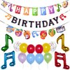 Pirese Music Birthday Banner, Music Party Decoration, Music Party Decor | Music Birthday Party Decorations | Kids Party Music | Music Notes Party Decorations | Karaoke Music Themed Party Decorations
