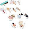 Fake Makeup Wooden Makeup Toy Set Wooden Toddler Makeup Kit Pretend Makeup Kit for Girls Kids Makeup for 3-9 Age 12 PCS Girl Birthday Gift (Makeup Set-1)