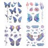 Tattoo Sticker 12PCS Butterfly Tattoo Stickers Glitter Butterfly Wings Flowers Moon Temporary Tattoo Stickers Wrist Neck Face Fake Tattoo Stickers