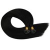 Ugeat 22 Inch Tip Human Hair Extensions Jet Black #1 Keratin Fusion Hair Extensions 50Gram 1G/1S Hot Fusion Hair Extensions Human Hair Flat Tip Hair Extensions 50s
