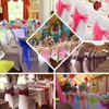 SARVAM FASHION Set of 10 Chair Bows Sashes Tie Back Decorative Item Cover ups for Wedding Reception Events Banquets Chairs Decoration (10, Orange)