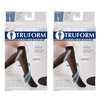 Truform Compression 15-20 mmHg Sheer Knee High Stockings Open Toe, Nude, Small, 2 Count