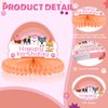 9 Pcs Dog Themed Party Decorations Pink Dog Honeycomb Centerpieces Dog Party Favors Dog Themed Birthday Party Supplies Puppy Party Decorations Pets Table Decorations for Dog Theme Birthday Party