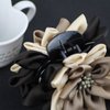Merdia Jaw Hair Claw Clip for Women with Sharp leaves Flower | Flower Claw Clips | Hair Claw Clips for Women | Claw Hair Clips | Claw Clips Cute | Hair Clips for Girls | Color (Black,Beige and Coffee)