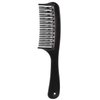 Black Double Tooth Detangler Hair Comb Curly Hair comb Shampoo Comb with Handle Wide Tooth Combs for Women for Long Curly Wet Hair,Hair Combs