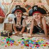 MARFOREVER 180 PCS Pirate Treasure Pool Gems Toys - Dive Toys Set 120 Pool Gems Diamonds and 60 Plastic Gold Coins Summer Throw Diving Toys for Boys Girls Water Beach Sand Pirate Party Supplies Favors