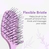 Jovica Detangling Hair Brush for Women Men and Children – Straight Curly Wet and Dry Hair – Leaf Shape (Purple)