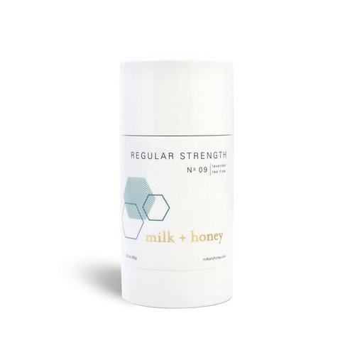 milk + honey Aluminum Free Deodorant for Women and Men, Regular Strength Deodorant No. 09, Natural Deodorant Gentle on the Skin, Lavender and Tea Tree scent