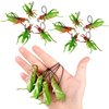 Mukum 16Pcs Plastic Grasshoppers Toys for Kids Plastic Insect Figures Toys Fake Bugs Easter Party Favors Green Grasshoppers Toys Tropical Character Toys for Insect Themed Party Children Boy Girl