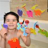 BUDDY & BARNEY Weird & Wonderful Dinosaurs Bath Stickers, Dinosaur Foam Stickers Bath Toy for Children 3+, Pack of 33 Reusable Dino Stickers, Bathtub, Tub, Shower, Boys, Girls, Kids