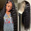 Ali Bling 13x6 Deep Wave Lace Front Wigs Human Hair Pre Plucked Lace Frontal Wigs HD Lace Frontal Wigs 180% Density Transparent Lace Frontal Wig Curly Wigs 30 Inch Natural Color Bleached Knots
