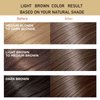 Instant Coffee Hair Dye Shampoo 3 in 1 - Light Brown Hair Color Shampoo for Women Men,16.90 Fl Oz Brown Hair Shampoo,Long Lasting Brown Hair Dye (Light Brown)