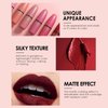Dulele 6 Colors of Velvet Smooth Matte Lipstick Set, Long Lasting & Waterproof Non-Stick Cup Nude Color Lip Makeup Gift Set for Girls and Women