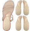 Dr. Foot's Arch Support Shoe Inserts for Flat Feet, Plantar Fasciitis, Adhesive Heel Cushion for Relieve Pain for Women & Men (Small, Beige)