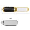 Yusong Mini Travel Hair Brush Set, Folding Hairbrush with Mirror For Women Girls Compact Pocket Size Comb For Purse, Gym, Trip, Swiming (2pcs, Gold&Silver)