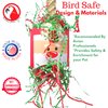 Bonka Bird Toys Christmas Xmas Santa Claus Reindeer Snowman Small Medium Chew Forage Shred Festive Holiday Season Cockatiel Parakeet Conure and Similar (2412 Santa Claus)