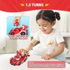 Super Wings Race Car Toys, 5 in Jett Spinning Tops and Race Car Toys for Kids, 2-in-1 Mode Vehicle Toys Cars for 3 4 5 6 7 8 Year Old Boys