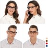 Oversized Computer Reading Glasses Blue Light Blocking, 4 Pairs Stylish Fashion Design Anti UV Ray/Eye Strain/Glare Readers Men Women, 1.5