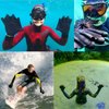 DarkFin Webbed Power Swimming Gloves (1 Pair) for Men, Women, Scuba Diving, Snorkeling, Spearfishing, Surfing in Cold Water, Ultra Thin Hand Fins, Pool Swim Paddles, Black, Men XL