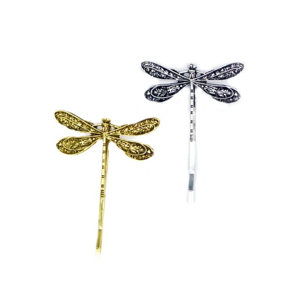 Dragonfly Hair Pins Dragonfly Bobby Pins Dragonfly Hair Clip Pin Dragonfly Alloy Side Clip BW73 (2 Pcs-Set A)