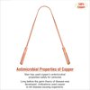 Kosha Ayurveda Copper Tongue Scraper Cleaner | Perfect Surgical Tongue Scraper | Best remedy for bad breath | Maintains Oral Hygiene | Thick Safe Blunt Edges | Flexible handle and Comfortable Grip