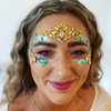 women mermaid face gems make up face jewels body glitter rhinestone rave festival face body temporary tattoos for music festivals bohemian felf-adhesive crystal sticker