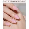 Semi Cured Gel Nail Strips | Jelly Baby Pink 20pcs Semi Cured Gel Nails Sticker | Gel Nail Wraps UV for Home Nails DIY