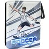 CTPOKO Soccer Card Binder, 4-Pocket, 50 Pages, 400 Card Capacity, Polyurethane, Black, Display Album