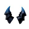 ATekatac Devil Horn Hair Clips Halloween Cosplay Gothic Hairband 3D Print Demon Horn Hairband (Cur Black Blue)