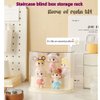 AOWIS Transparent Doll Display Box, Stackable Doll Blind Box, Doll Display Stand for Pop Mart Lego Collectibles Action, Dust-Proof, All-Round Display of Dolls Lego (Step)
