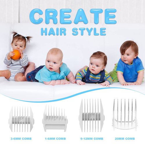 Baby Hair Clippers Quiet Hair Trimmer for Kids Toddler, Silent Hair Clippers for Children with Autism, Waterproof Rechargeable Cordless Ceramic Blade Haircut Kit