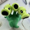JHESAO 7" Pea Plants and Peashooter Plush Toys Threepeater PVZ Plush 1 2 Stuffed Soft Doll Three-Heads Pea Toy New