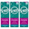 Tom's of Maine Fluoride-Free Antiplaque & Whitening Natural Toothpaste, Peppermint, 4.2 oz. 3-Pack (Packaging May Vary)