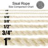 Rope & Cord Natural Fiber Sisal Rope - 10 Feet | 1/2" Diameter