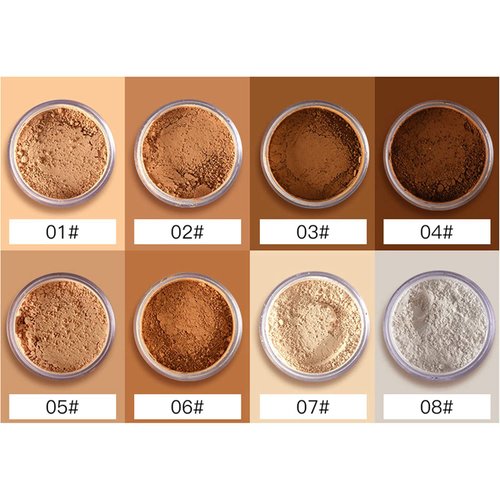 MAEPEOR Matte Setting Loose Powder 8 Colors Smooth and Lightweight Face Powder for Brightening and Setting Makeup with Face Puff (03 Soleil)