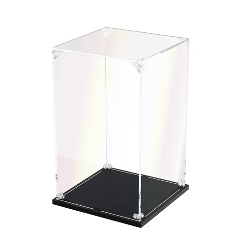 Clear Acrylic Display Case Self Assemble Display Case for Collectibles Acrylic Display Box Alternative Glass Case for Action Figures Doll Toys (6x6x10 inch, 15x15x25 cm)