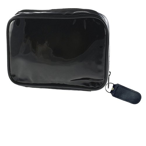 Tom David Lewis Compact Multi-Purpose Organizer Zipper Pouch Purse with Leatherette Key Fob - Versatile Cosmetic Bag, Makeup Bag, Vanity Bag, and Travel Toiletry Bag for All Your Essentials