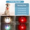 Dog Collar Light, 2 Packs 4 Modes Dog Collar Lights for Nighttime Clip on, High Capacity USB Rechargeable Dog Light, IP68 Waterproof Dog Lights for Night Walking, Climbing, Camping, Cycling, Running