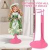 Yaocom 12 Pcs Doll Stand Action Figure Stands with Expandable Waist Wire for 8" to 12" Dolls and Action Figure(Rose Red)