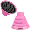 Collapsible Hair Dryer Diffuser,Silicone Dryer Hair Diffuser for Curly Hair- ​​​Lightweight Portable Travel ​Folding Design ​Fit Most Hair Dryers with Nozzle Diameter D-1.57Inch to 1.96 Inch (Pink)