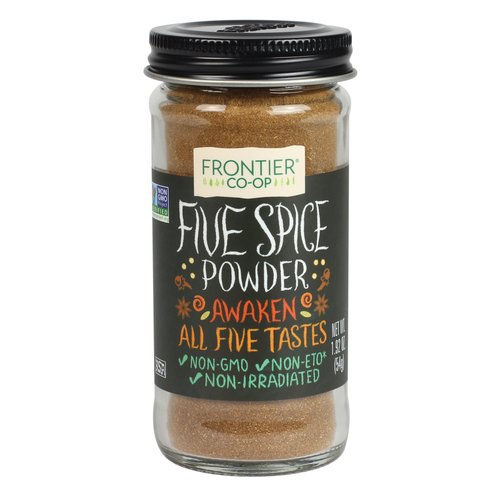 Frontier Co-op Five Spice Seasoning, 1.92 Ounce, Cinnamon, Fennel Seed, Cloves, Star Anise & White Pepper, Non GMO, Kosher