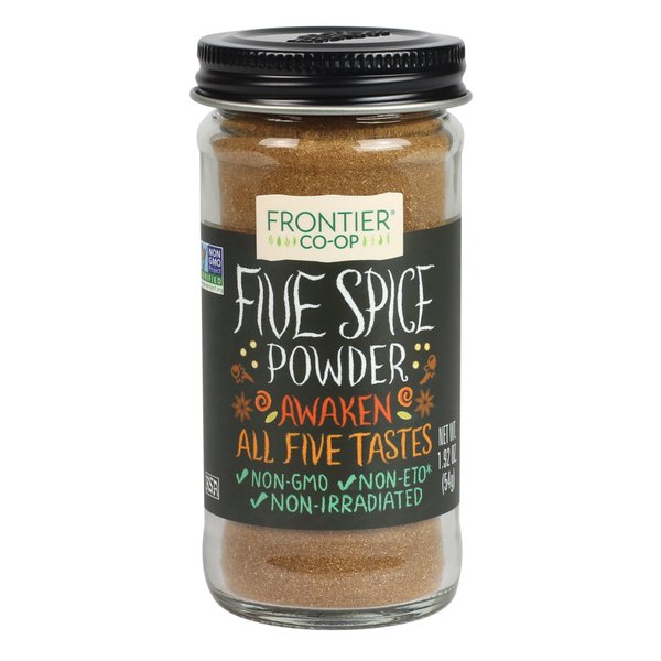 Frontier Co-op Five Spice Seasoning, 1.92 Ounce, Cinnamon, Fennel Seed, Cloves, Star Anise & White Pepper, Non GMO, Kosher