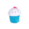 ZippyPaws - Birthday Cupcake Squeaky Plush Dog Toy with Soft Stuffing - Blue Cupcake