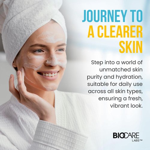 Naturally Clear Skin Botanical Facial Cleanser - Ultra Gentle Face Wash for Improved Complexion, Infused with Alpha-Bioplex for Anti-Aging, Soothing Aloe Vera for Deep Hydration 6 oz