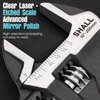SHALL 3-Piece Adjustable Wrench Set, 10/8/6 Inch Cr-V Steel Wrench with Cushion Grip, Wide Jaw Black Oxide Wrench with Laser-etched SAE Scales for Home, Garage, Workshop and DIY