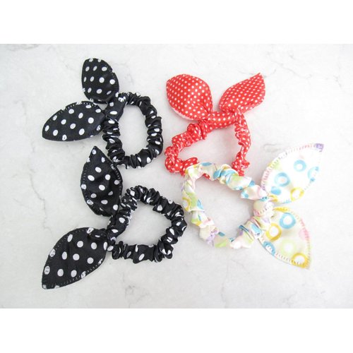 Generic Lot of 4 colorful hair hair tie pony tail holders