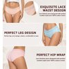 GNEPH Cotton Underwear Panties For Women, Hipster Panties For Women, Lace Bikini Panties 5 Pack(218L-Light)