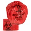 JMU 25pcs Biohazard Waste Bags 4 Gallon 17" x 17", 1.5 Mil Red Biohazard Waste Disposal Bag