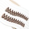 IMSOHOT Almond Chrome Press on Nails Medium Mirror Metal Stiletto Fake Nails with Design Glossy Glue on Nails Bronze Color Full Cover Acrylic False Nails for Women 24 PCS